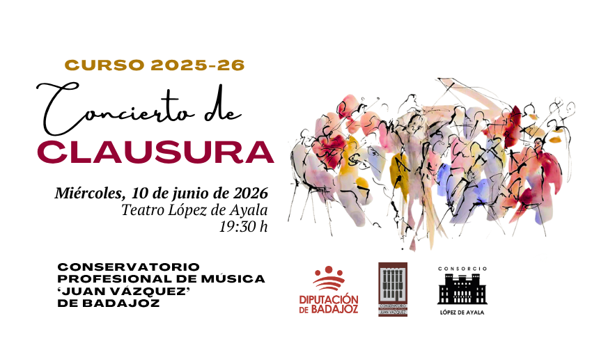 CONSERVATORIO PROFESIONAL DE MÚSICA "JUAN VÁZQUEZ" - CONCIERTO DE CLAUSURA DEL CURSO 2025-2026