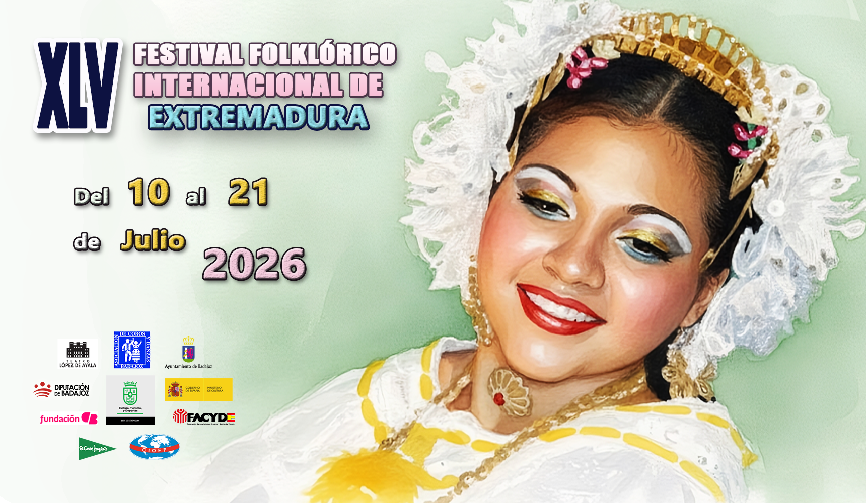 45 FESTIVAL FOLKLÓRICO INTERNACIONAL DE EXTREMADURA - GRUPOS DE HUESCA, RUMANÍA Y TALAVERA LA REAL